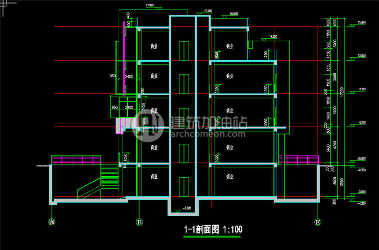 建筑图纸187商业设计综合体/商住楼/商业设计包有SU模型/cad图纸/效果图