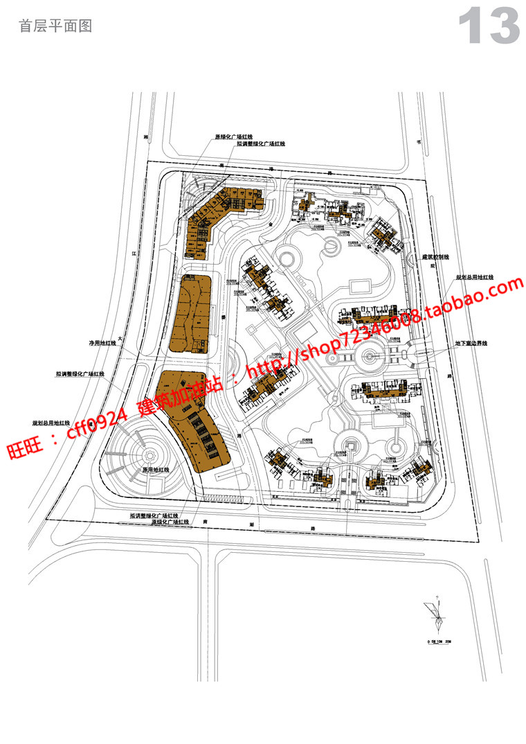 商业设计综合体住宅区办公楼酒店商业裙房建筑方案cad图建筑资源