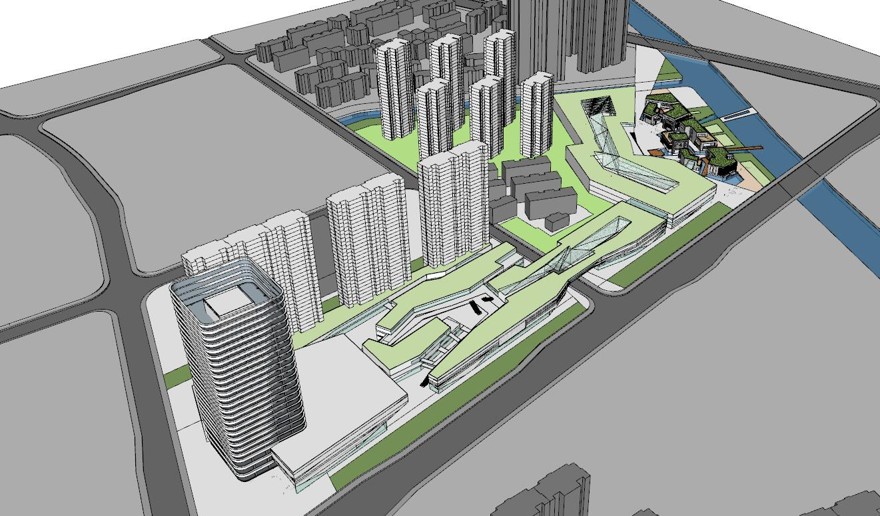 城市规划设计设计综合体有商业中心住宅区公寓办公cad图纸su模型建筑资源