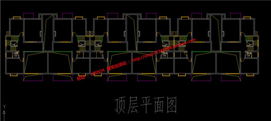 层住宅楼单体户型cad图纸su模型及效果图