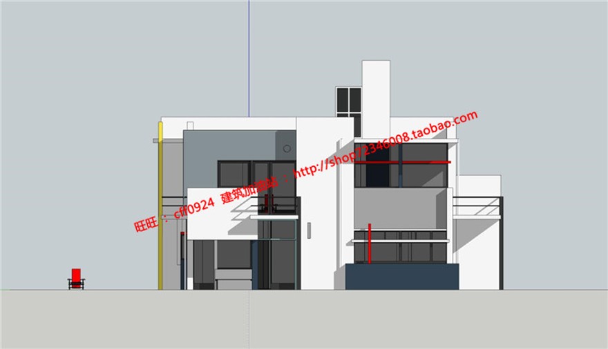 大师资料之施德罗住宅优秀建筑设计cad图纸su模型