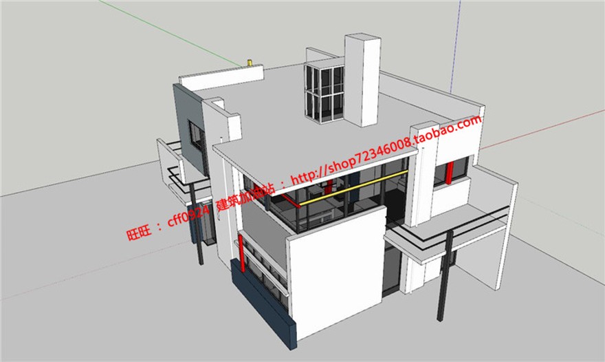 大师资料之施德罗住宅优秀建筑设计cad图纸su模型