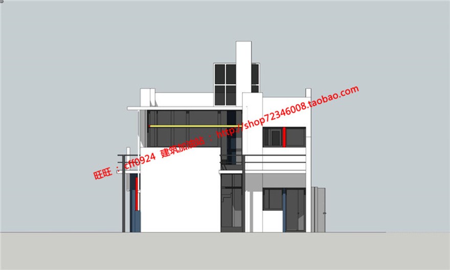 大师资料之施德罗住宅优秀建筑设计cad图纸su模型