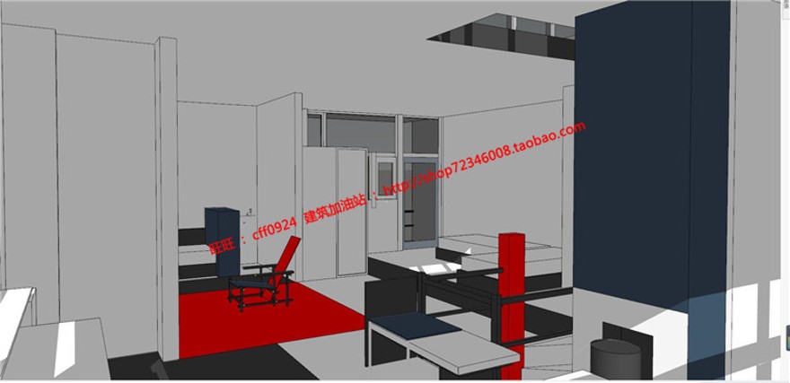 大师资料之施德罗住宅优秀建筑设计cad图纸su模型