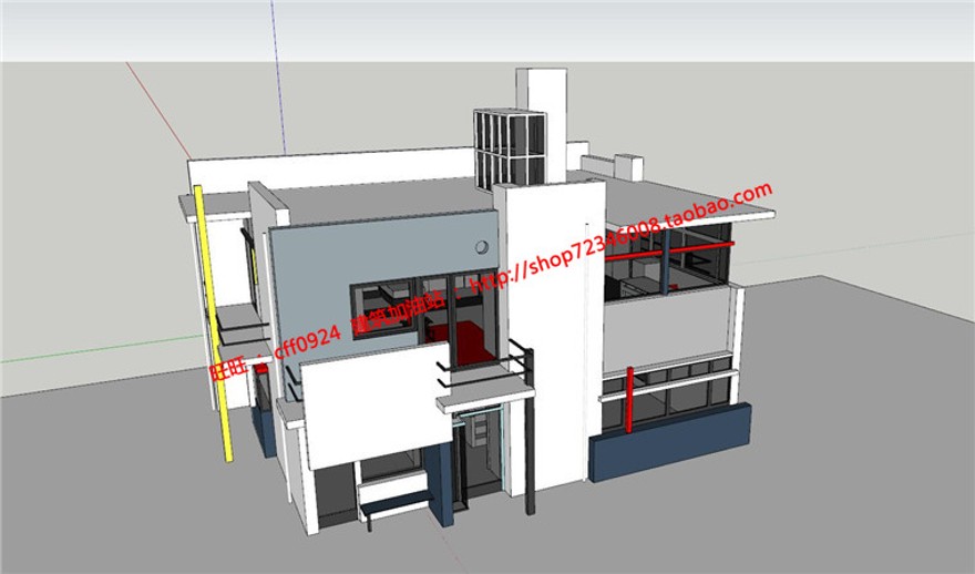 大师资料之施德罗住宅优秀建筑设计cad图纸su模型