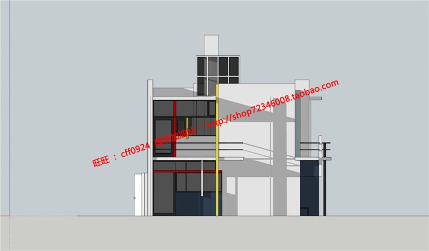 大师资料之施德罗住宅优秀建筑设计cad图纸su模型