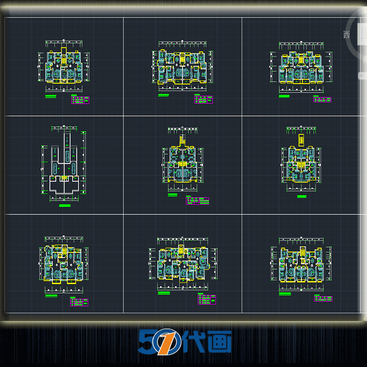 完整住宅小区cad总图户型+su模型+效果图住宅区规划