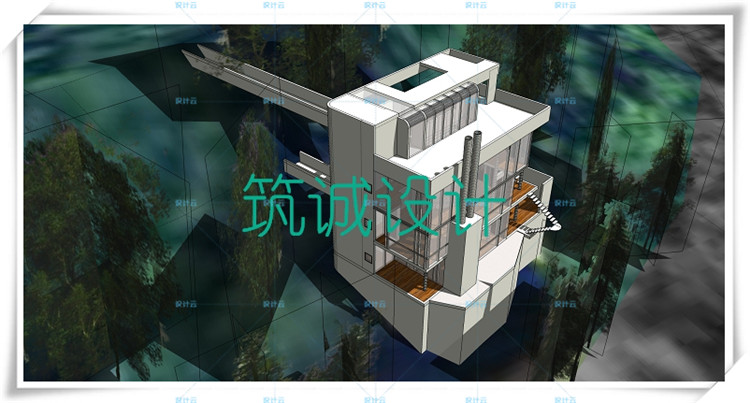 完整道格拉斯住宅SU+CAD+PPT理查德middot;迈耶大师资料