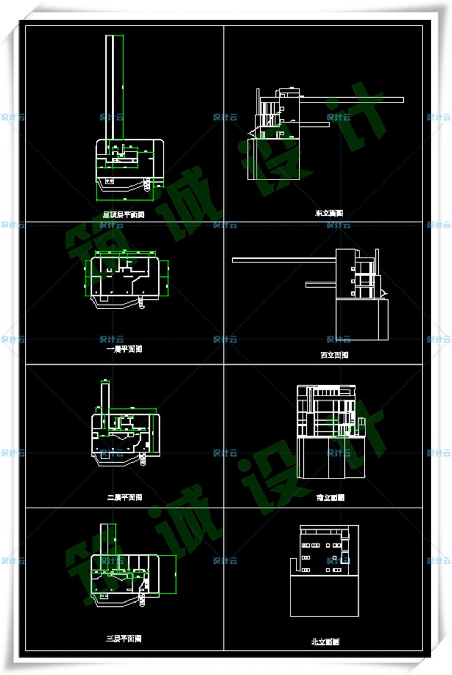 完整道格拉斯住宅SU+CAD+PPT理查德middot;迈耶大师资料