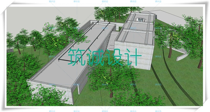 完整道格拉斯住宅SU+CAD+PPT理查德middot;迈耶大师资料