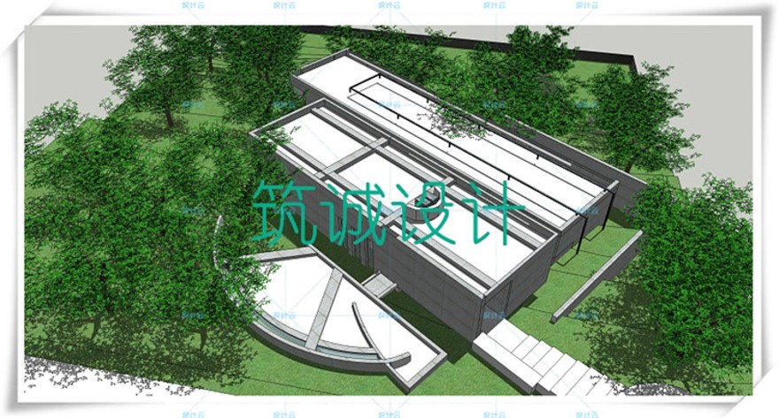 完整道格拉斯住宅SU+CAD+PPT理查德middot;迈耶大师资料