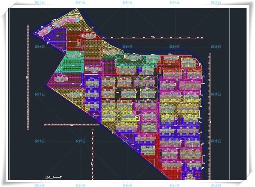 完整欧式美式高层住宅住宅/多层住宅欧式美式/会所CAD+SU模型