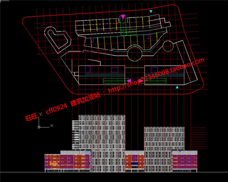 商业设计综合体购物中心办公楼建筑方案设计cad图纸文本j建筑资源