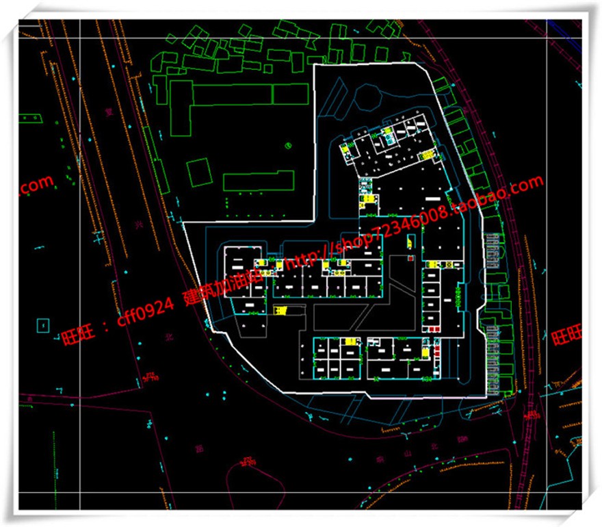 建筑图纸221徐州景观建筑规划项目公建办公商业cad平面立面总图skp/su模型+cad图纸