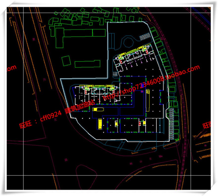 建筑图纸221徐州景观建筑规划项目公建办公商业cad平面立面总图skp/su模型+cad图纸