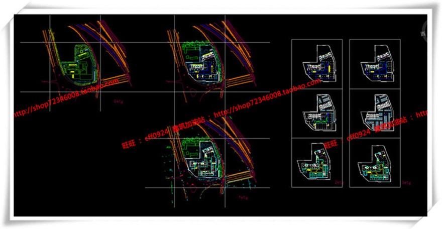 建筑图纸221徐州景观建筑规划项目公建办公商业cad平面立面总图skp/su模型+cad图纸