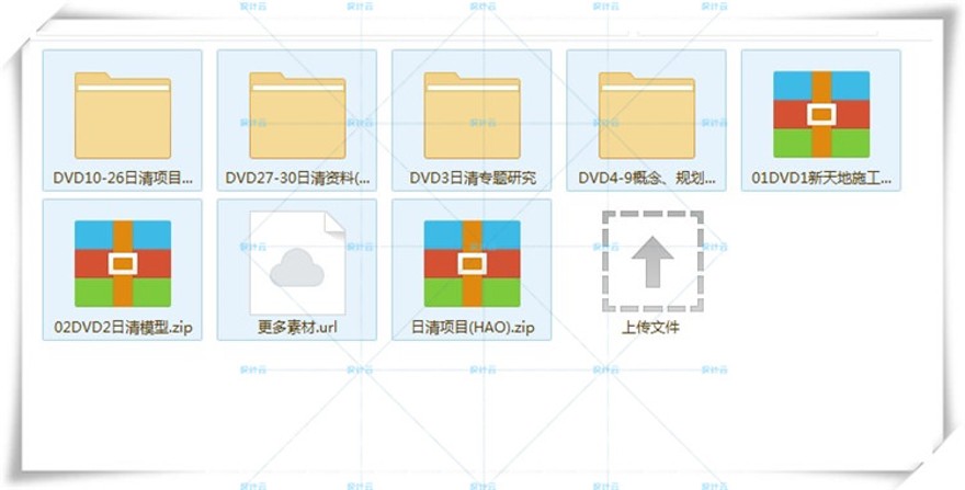 完整日清建筑设计建筑景观规划资料合集cad+su模型+效果图