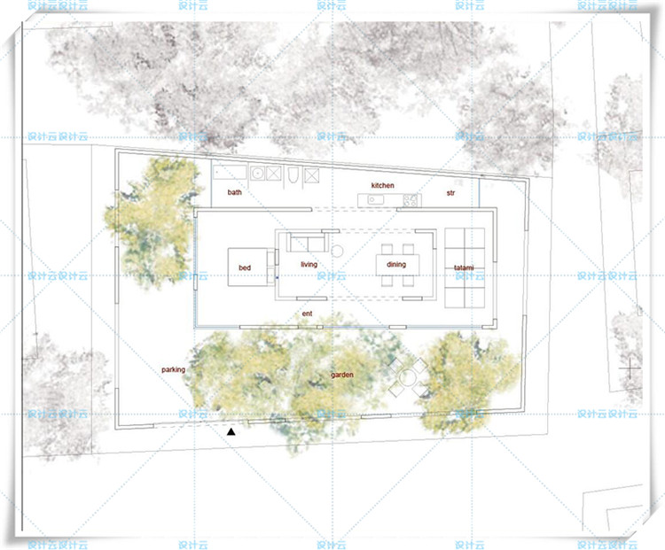 完整housen住宅su模型有cad+PPT+AI藤本壮介抄绘资料