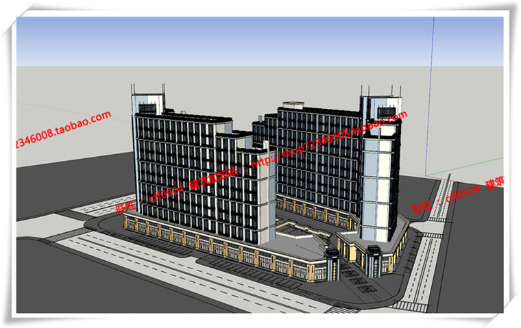 建筑图纸149公寓住宅区公寓住宅su模型/cad图纸/效果图/3DMAX