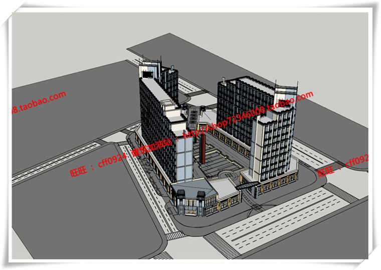 建筑图纸149公寓住宅区公寓住宅su模型/cad图纸/效果图/3DMAX