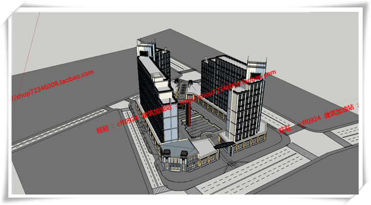 建筑图纸149公寓住宅区公寓住宅su模型/cad图纸/效果图/3DMAX