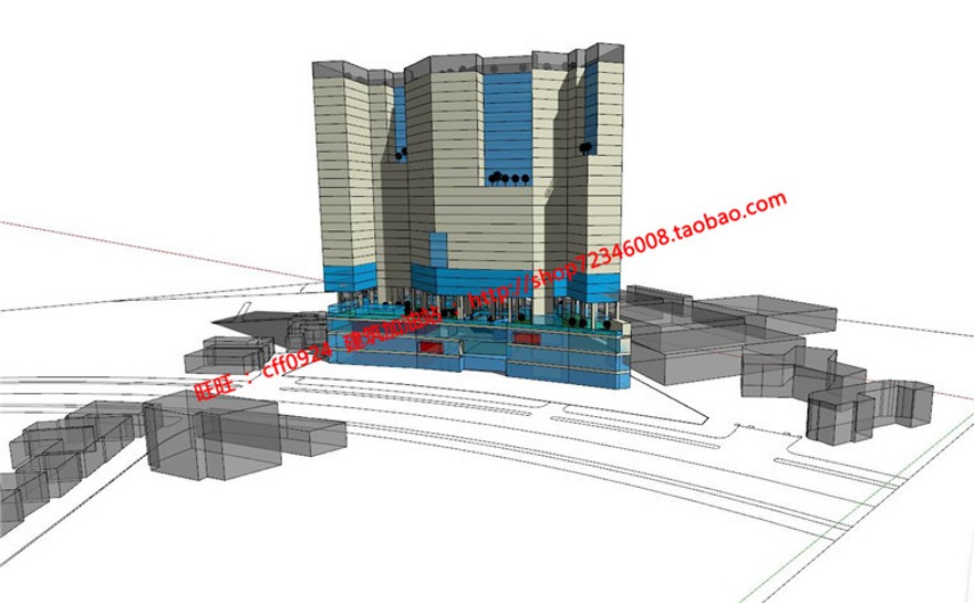 精华公寓楼住宅楼景观建筑规划项目中标方案设计su模型cad图纸文本