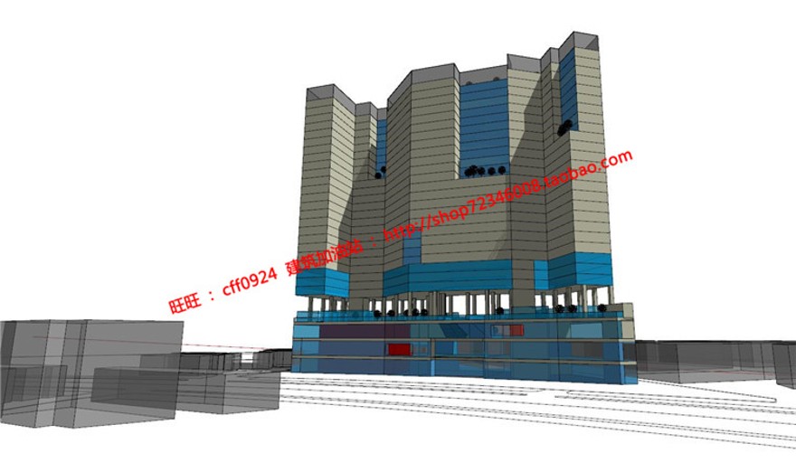 精华公寓楼住宅楼景观建筑规划项目中标方案设计su模型cad图纸文本