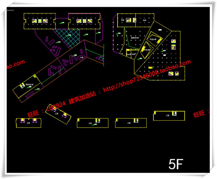 建筑图纸150SOHO公寓/酒店式公寓/公寓住宅SU模型效果图/cad图纸