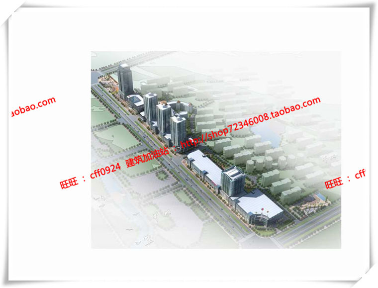 建筑图纸130商业设计综合体/商业+公寓全套su模型cad图纸/效果图/3Dmax