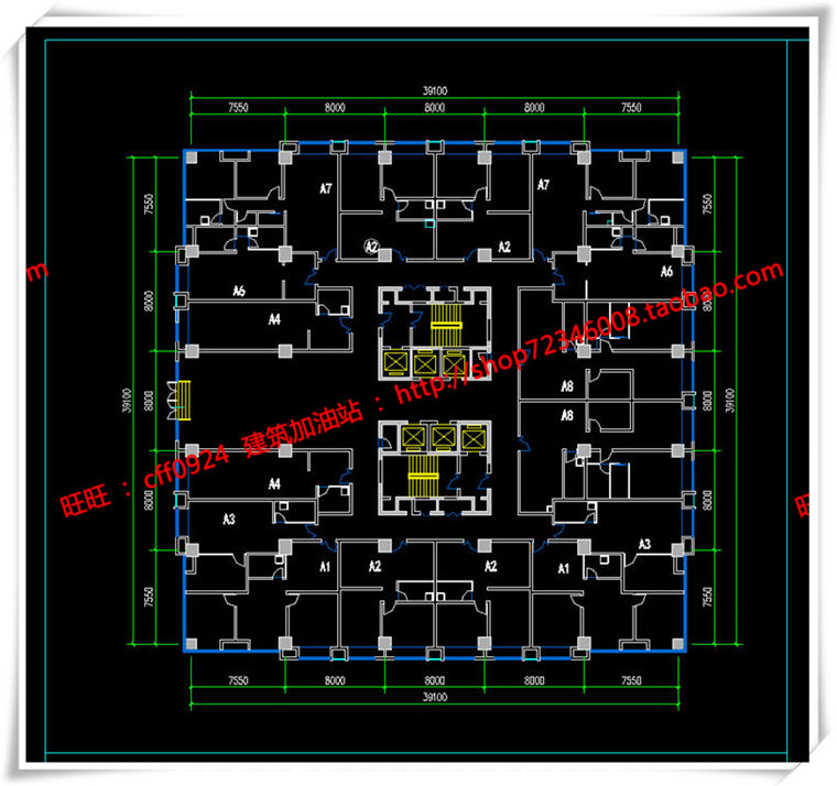 建筑图纸130商业设计综合体/商业+公寓全套su模型cad图纸/效果图/3Dmax