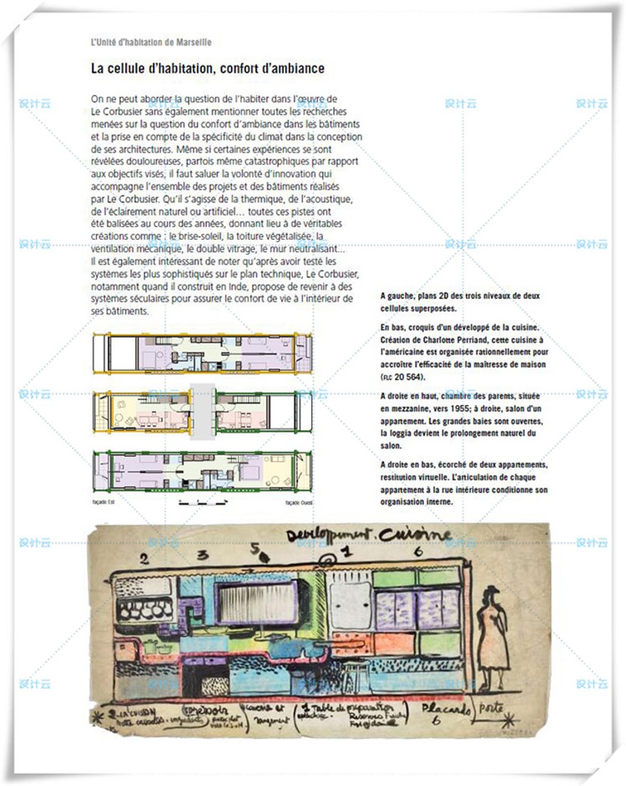 完整马赛公寓su模型全套CAD柯布西耶+PPT资料解析Corbusier
