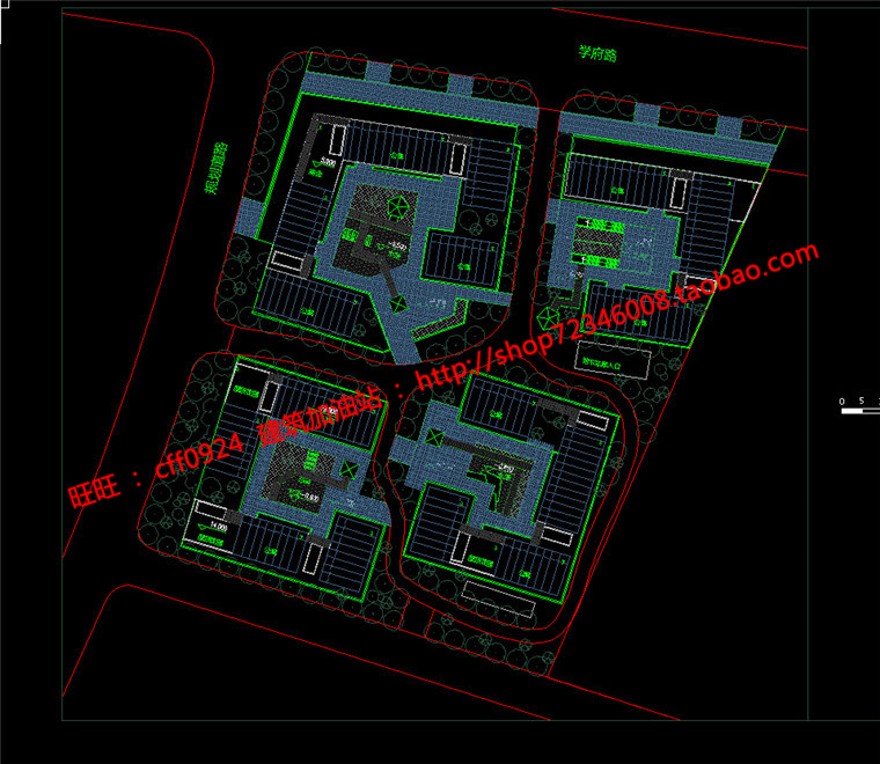 cad图纸效果图jpg文本源文件现代风公寓住宅楼建筑方案