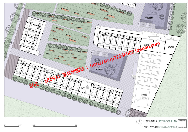 cad图纸效果图jpg文本源文件现代风公寓住宅楼建筑方案