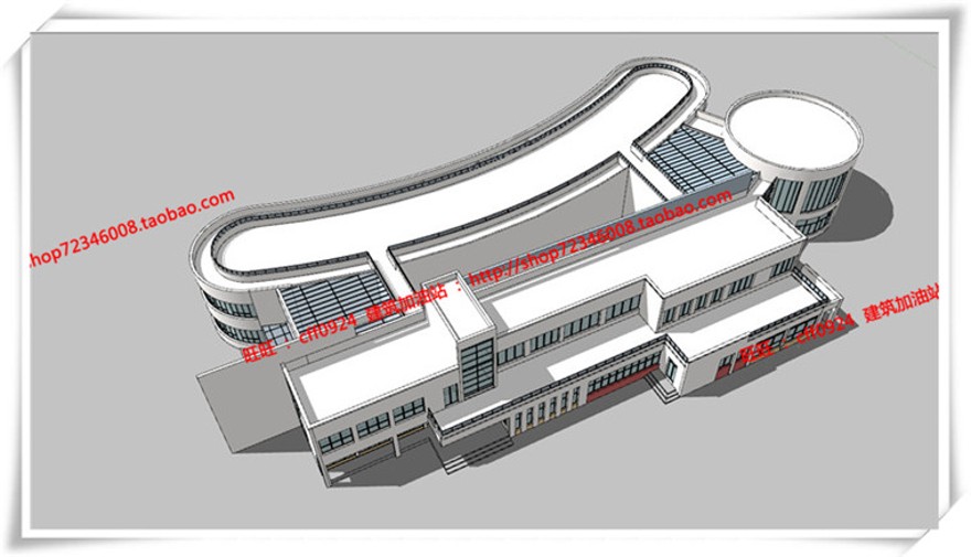 建筑图纸315公建幼儿园平面立面总图su模型+cad图纸+3Dmax+效果图