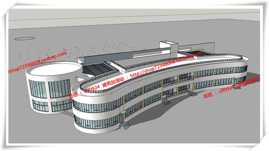 建筑图纸315公建幼儿园平面立面总图su模型+cad图纸+3Dmax+效果图