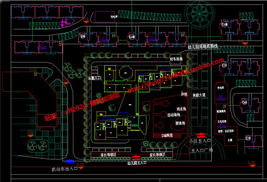 班幼儿园方案毕业设计SU模型+cad图纸