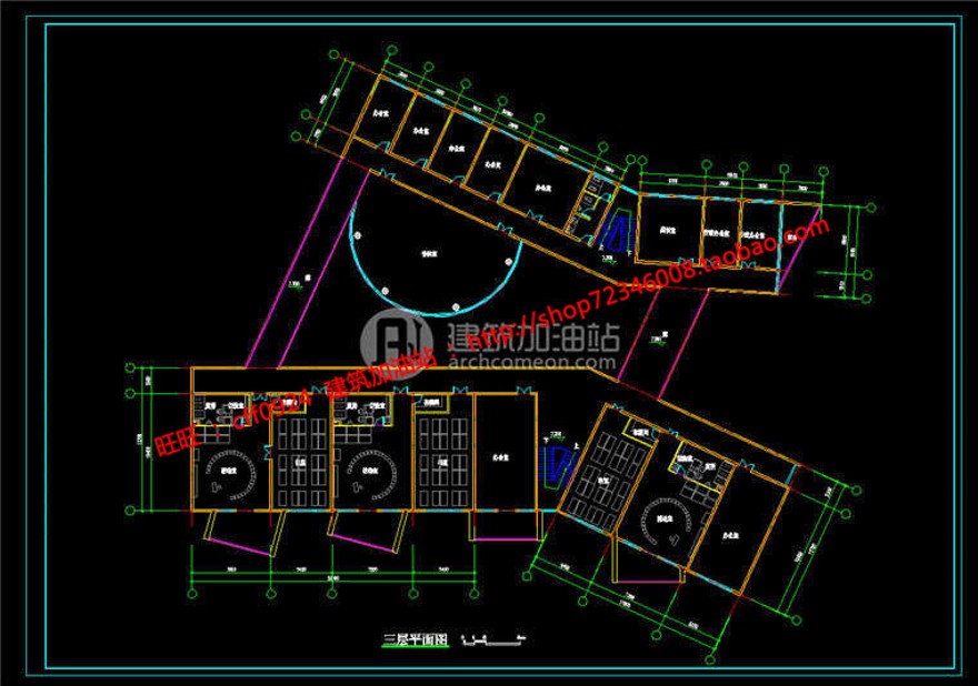 班幼儿园建筑方案设计cad图纸+su模型+效果图