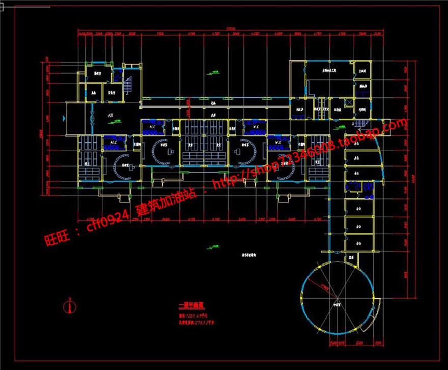 幼儿园12班建筑方案设计cad图纸平面+效果图