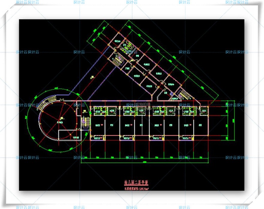 完整班现代风风格幼儿园建筑方案设计cad图纸+su模型