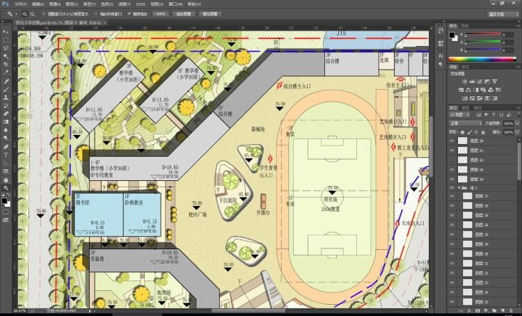 下载-小学校园PPT设计方案CAD图纸LUMION效果图模型素材图册建筑资源