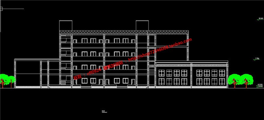 班小学设计建筑方案大学生课程作业cad图纸+su模型