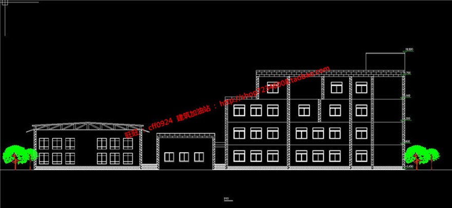 班小学设计建筑方案大学生课程作业cad图纸+su模型