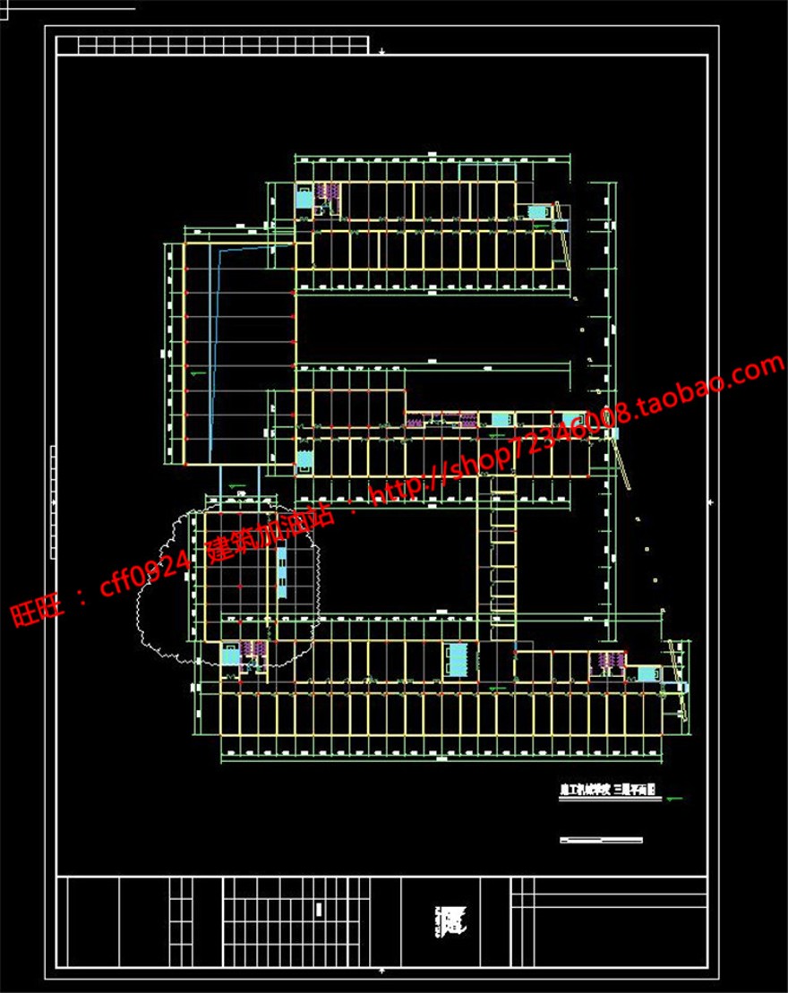 学校教学楼学生楼cad图纸总平立面效果图设计说明书