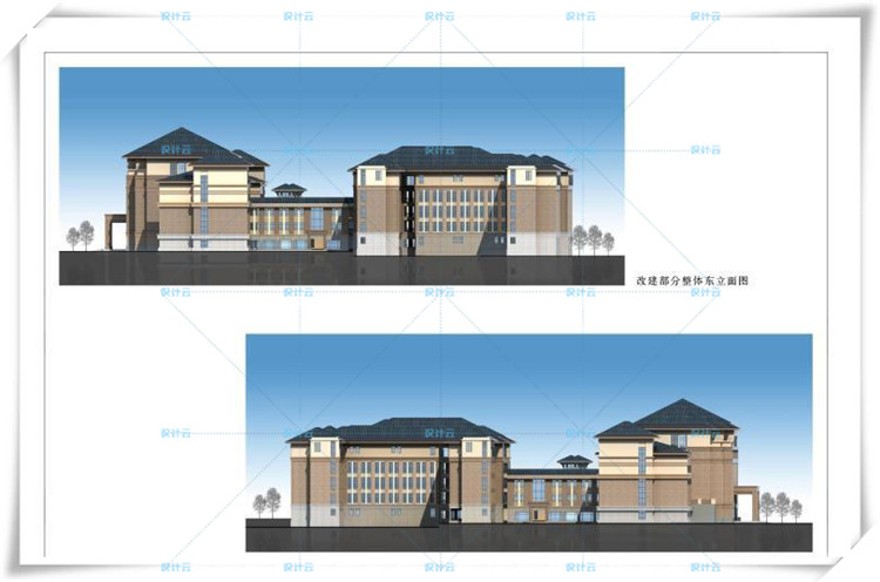 完整外国语学校欧式美式规划建筑方案设计文本中小学校/体育建筑资源