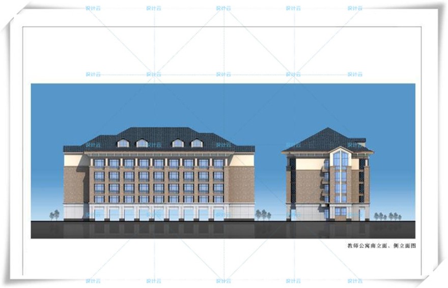 完整外国语学校欧式美式规划建筑方案设计文本中小学校/体育建筑资源