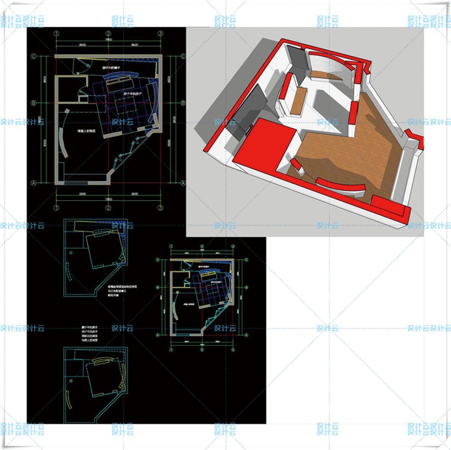 完整王澍博物馆美术馆艺术馆学校校区SU模型+CAD+PDF