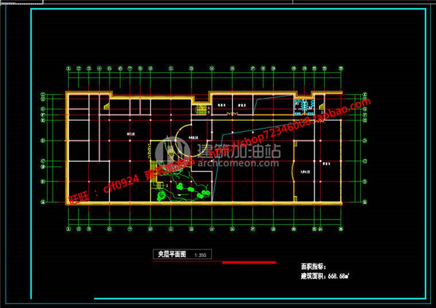 中小学建筑设计公建学校cad平立剖+SU模型+效果图