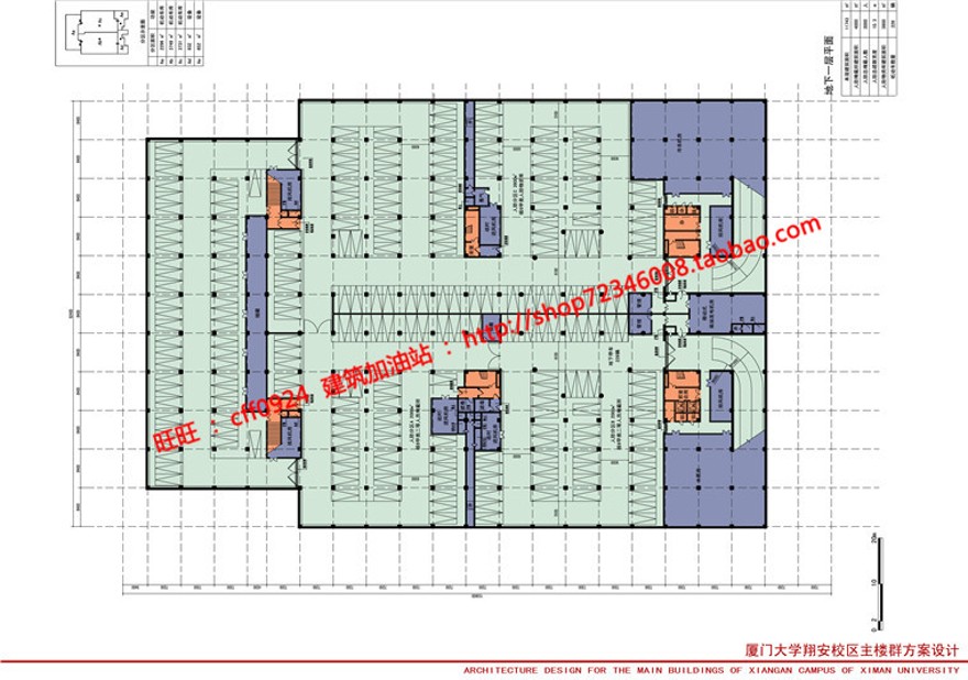 厦门大学翔安校区主楼群设计cad总图平立剖效果图文本