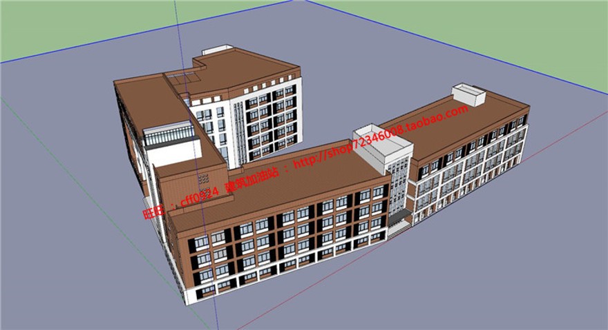 班小学建筑方案设计cad总图平立面su模型