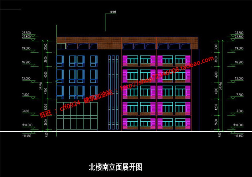 班小学建筑方案设计cad总图平立面su模型